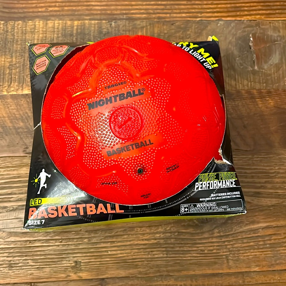 NightBall LED Light Up Basketball - Orange‎ - New